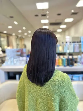 セミロング カラー クロスパーマ/うる艶 カラー/Kurumiのヘアスタイル