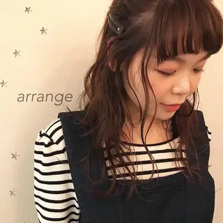 セミロング カラー 市川 千夏のヘアスタイル