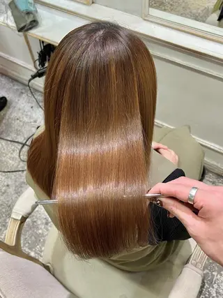 ロング カラー 髪質改善/縮毛矯正/ トリートメント/庭田のヘアスタイル