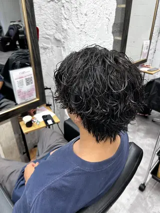 パーマ メンズ 笹江 瑞穂のヘアスタイル
