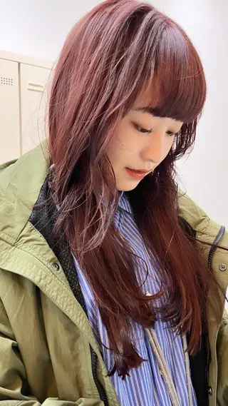 ミディアム カラー タカノ ノゾミのヘアスタイル