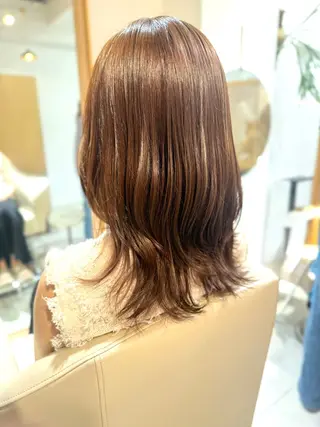 ミディアム カラー 安永 涼のヘアスタイル
