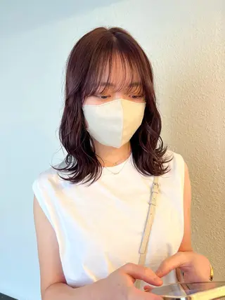 ミディアム 名駅/艶韓国風ヘア miyabiのヘアスタイル