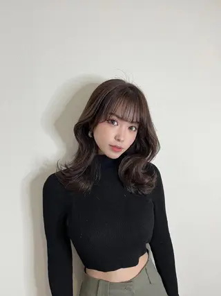 ミディアム カラー ヘアアレンジ 髪質改善特化 🫧松野力也のヘアスタイル