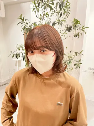 ミディアム カラー 渡邊 ひかるのヘアスタイル