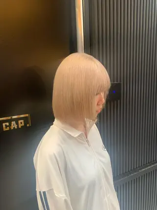 ショート カラー ハイトーン/メンズ/ ウルフ特化   小松のヘアスタイル