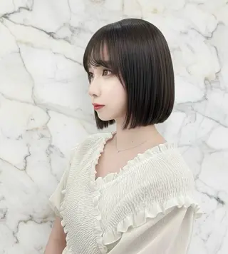 ショート レイヤー/髪質改善 縮毛/ハッシュカットのヘアスタイル