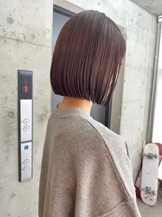 ショート 美髪矯正 透明感 カラー⭐️ユウキのヘアスタイル