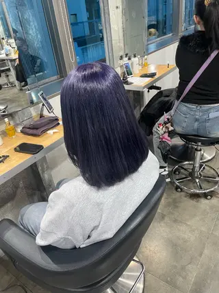 ミディアム カラー ハイトーン 横浜💞ミオのヘアスタイル