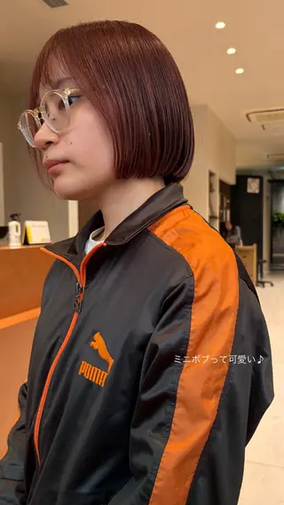 ショート ルナ|縮毛矯正 ×デザインカラー🥝のヘアスタイル