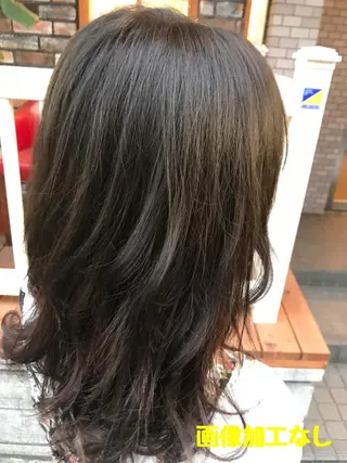 セミロング カラー 平尾 拓也のヘアスタイル