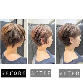 ショート カラー ヘアアレンジ パーマ 心斎橋難波本店 店長 THE ECT 中尾のヘアスタイル