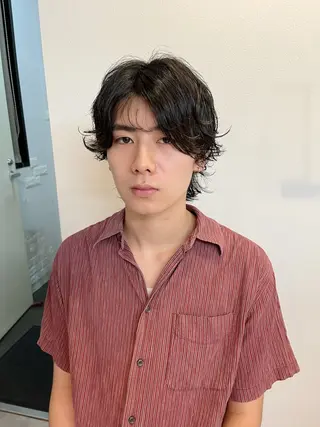 ミディアム パーマ、髪質改善 川崎祐介のヘアスタイル