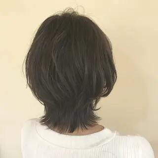 ミディアム カラー パーマ 宮澤 タケル ミディアムヘアのヘアスタイル