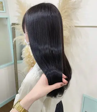 ロング カラー riho🪻暗髪/ 色持ちがいいカラーのヘアスタイル