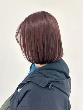 ショート カラー 👔ボブ﹨髪質改善 ストレート🩳ももかのヘアスタイル