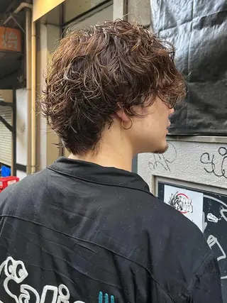 ショート カラー パーマ ヘアアレンジ メンズ 💎髪質改善特化💎 RUITOのヘアスタイル