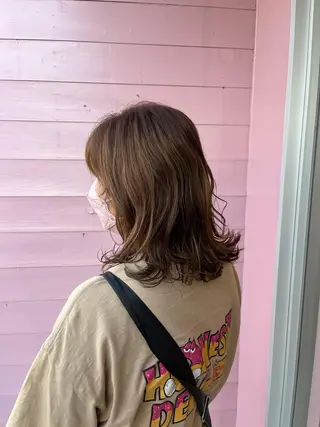 セミロング ☁️彦坂唯有/ 透明感カラー☁️のヘアスタイル