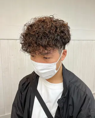 ショート カラー パーマ ヘアアレンジ メンズ 💎髪質改善特化💎 RUITOのヘアスタイル