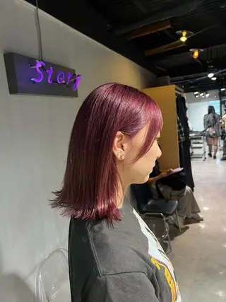 ミディアム カラー NANAMI🩵 大人可愛い韓国ヘアのヘアスタイル