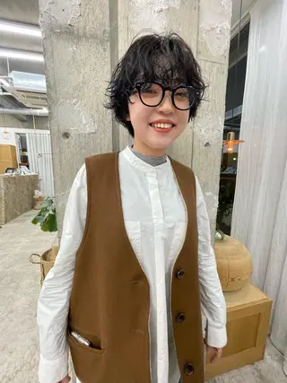 ショート パーマ 垢抜けボブ/SAHO /OAK溝の口のヘアスタイル