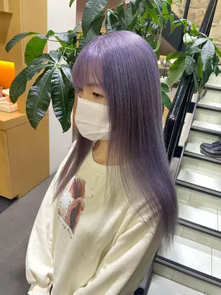 ロング カラー ヘアアレンジ TSUNA 🌙 Lim 五反田のマツエク・マツパデザイン