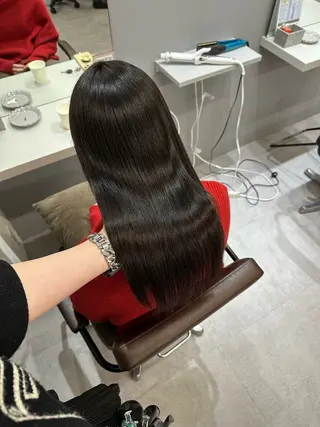 ミディアム 韓国風✨髪質改善✨ 縮毛矯正✨松浦知奈美のヘアスタイル