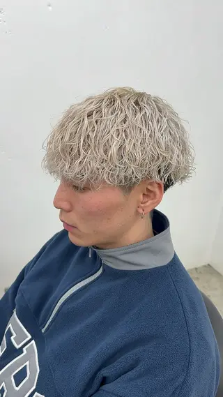 ショート カラー パーマ メンズ メンズ特化美容師 tassyのヘアスタイル