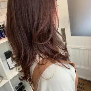 セミロング カラー 心斎橋美容室 ARCHEあやかのヘアスタイル