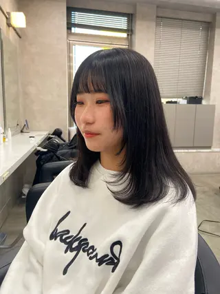 ミディアム カラー ヘアアレンジ Over hair_ misakiのヘアスタイル