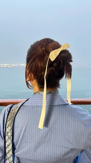 ヘアアレンジ レイヤーカット ⭐シミズリホのヘアスタイル