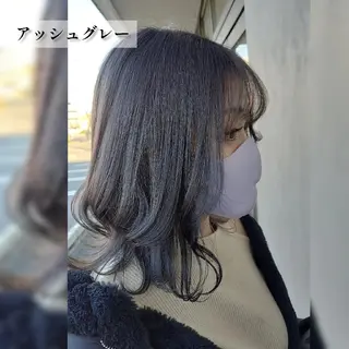 セミロング カラー ブリーチカラー/ 美髪矯正/佐伯 駿のヘアスタイル