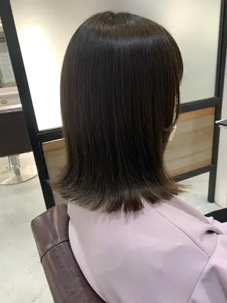 ミディアム カラー ヘアアレンジ kei🤎ベージュ /透明感カラー/博多のヘアスタイル