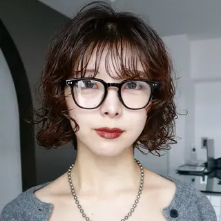 ショート パーマ レイヤーボブ特化/ 横浜/伊藤　怜のヘアスタイル