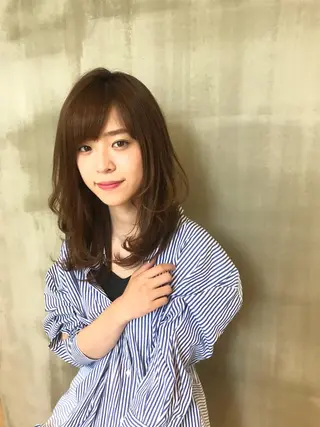 ミディアム 当日OK◎艶カラー /木下ゆりえ🌸のヘアスタイル