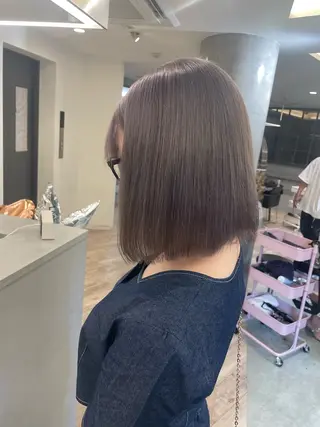 ミディアム ♡似合わせハイトーン ♡maiのヘアスタイル