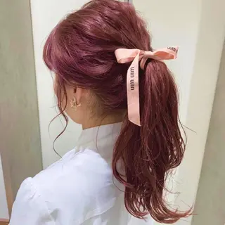 ロング カラー ヘアアレンジ ハイトーン特化 川井優汰のヘアスタイル