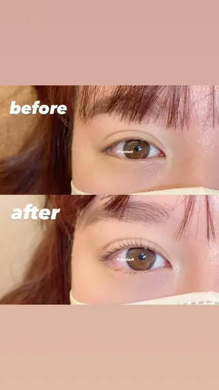 セミロング カラー パーマ ヘアアレンジ メンズ キッズ ネイル マツエク・マツパ アイブロウ 𝑹 eyelashのマツエク・マツパデザイン