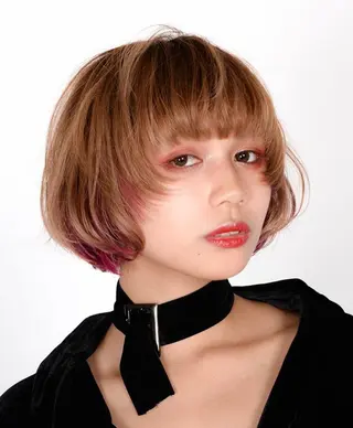 ショート デザインカラーウルフ 宙也のヘアスタイル