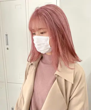 ミディアム カラー 似合わせベージュ 🍯ayumi🍯のヘアスタイル