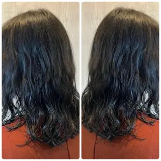 ミディアム パーマ 石川 晴那のヘアスタイル