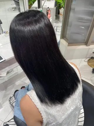 セミロング mion🦋韓国ヘア 透明感カラー🫧のヘアスタイル