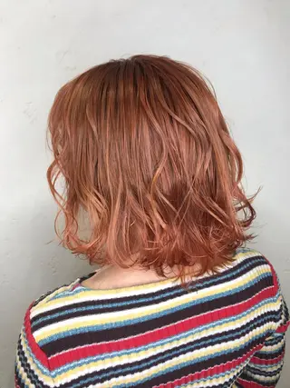 ミディアム カラー 似合わせ/ブリーチ カラー.岡田友仁のヘアスタイル