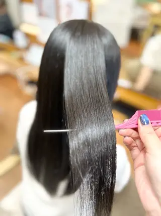 ロング 神谷 千明のヘアスタイル