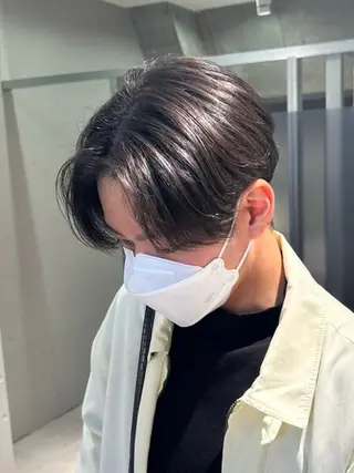 ミディアム パーマ メンズ 榮 祈和人のヘアスタイル