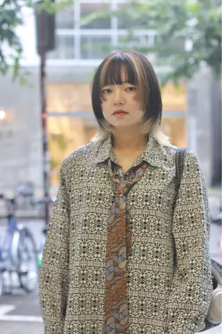 ミディアム カラー joh/メンズ/ ブリーチ/矢場町のヘアスタイル