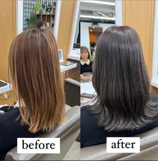 ミディアム カラー 透明感カラー/ イルミナカラーヒロキのヘアスタイル