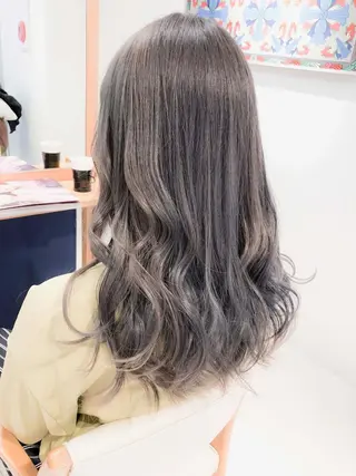 セミロング カラー ヘアアレンジ モテ髪透明感❤️ デイズヘアカラーのヘアスタイル