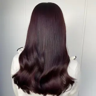セミロング カラー ブリーチなし Wカラー🩷星野翔太のヘアスタイル