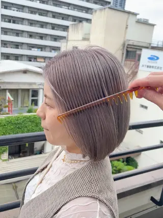 ショート カラー パーマ ヘアアレンジ キッズ 大人スタイル 太田のヘアスタイル
